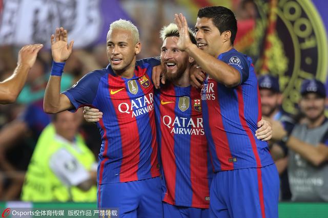 2016Äê9ÔÂ14ÈÕ£¬2016-2017Èü¼¾Å·¹ÚÁªÈüÐ¡×éÈüC×é£º°ÍÈûÂÞÄÇvs¿­¶ûÌØÈË¡£ Neymar da Silva Santos. Lionel Messi and Luis Suarez of Barcelona celebrating the 5th goal during the Champions League match, date 1, between FC Barcelona and Celtic Glasgow played at the Camp Nou, Barcelona, Spain on 13th September 2016 -------------------- Football - UEFA Champions League 2016/17 Group Stage Group C Barcelona v Celtic Camp Nou, Barcelona, Spain 13 September 2016 Â©2016  all rights reserved