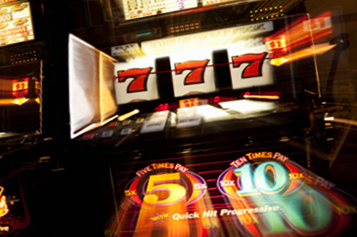 USA, California, Stockton, Casino slot machines